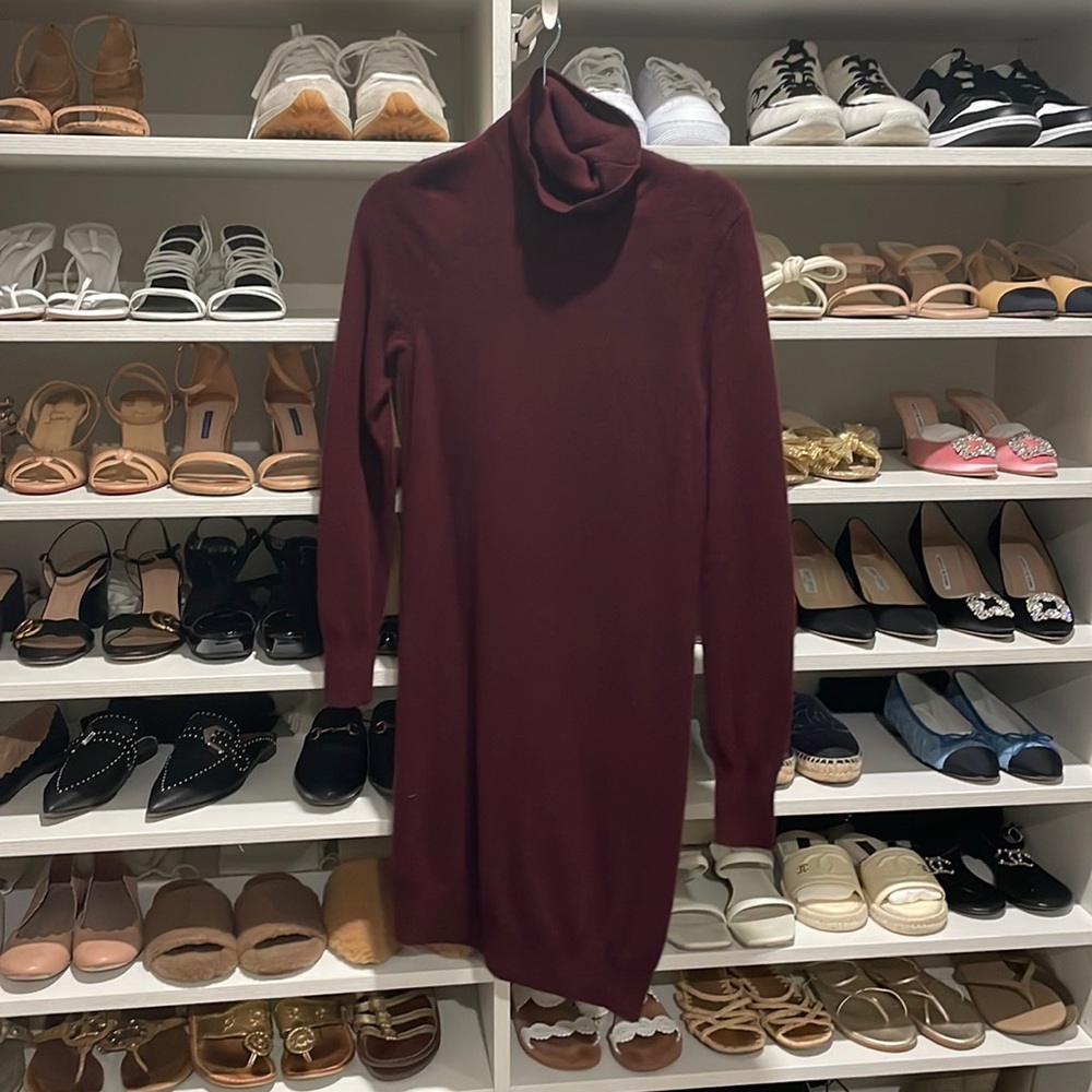 C by Bloomingdales Cashmere turtleneck sweater dress